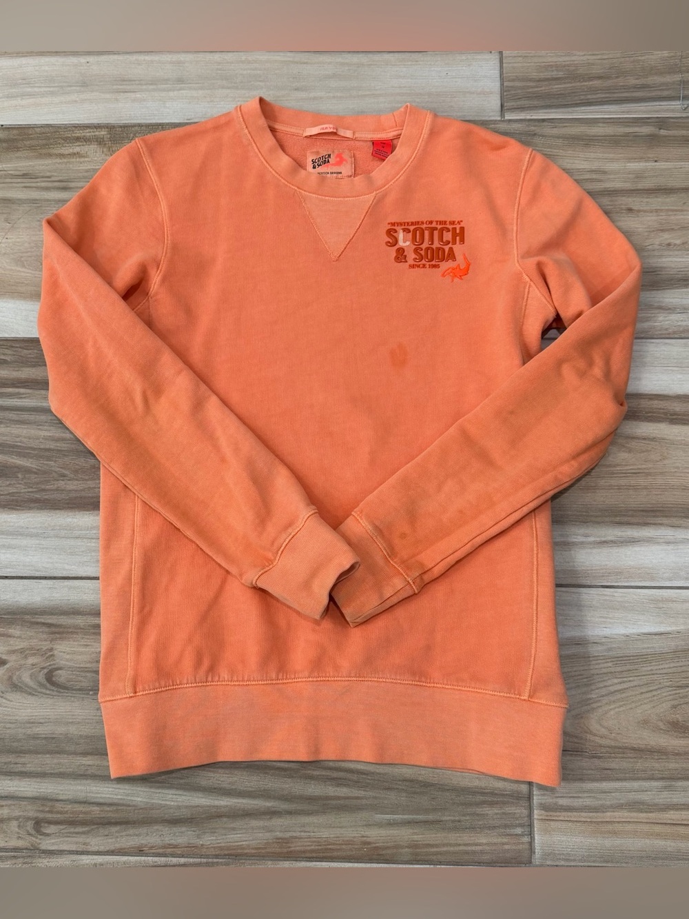 Scotch & Soda Orange Crewneck Sweatshirt